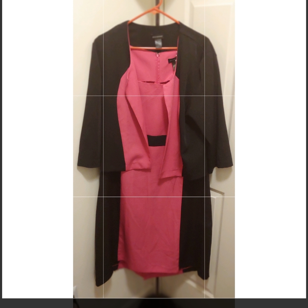 Ashley Stewart Pink and Black Jacket & Dress